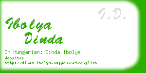 ibolya dinda business card